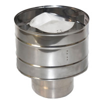 Оголовок с дефлектором (НЕРЖ-439/0,5-ОЦИНК/0,5) d-150/210 (УМК)