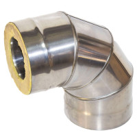 Сэндвич-отвод 90° (НЕРЖ-439/1,0-ОЦИНК/0,5) d-150/210 (УМК)