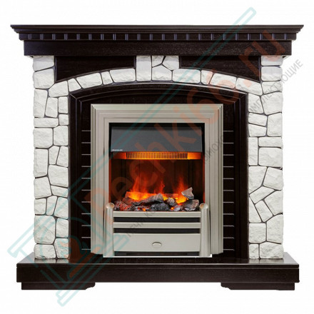 Электрический Каминокомплект Glasgow - Венге / Белый с очагом Cavendish