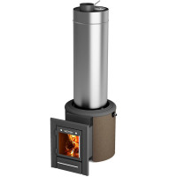 Печь для бани T.M.F Скоропарка 3 Inox Люмина Б черная бронза