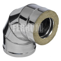 Сэндвич колено 90° (НЕРЖ-430/0,8-НЕРЖ-430/0,5) d-180/280 (Ferrum HF)