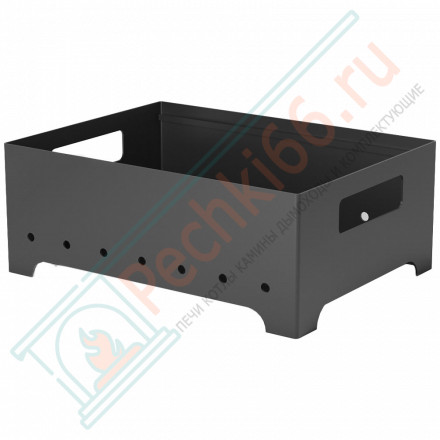 Стальной мангал "Турист 2" на подставке, с чугунной решеткой "Стейк" (Везувий)