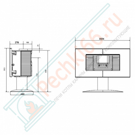 Печь-камин THEIA (INVICTA)