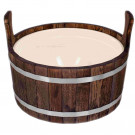 Шайка двуручная 12л. с пластмассовой вставкой, Дуб в темном (Woodson)