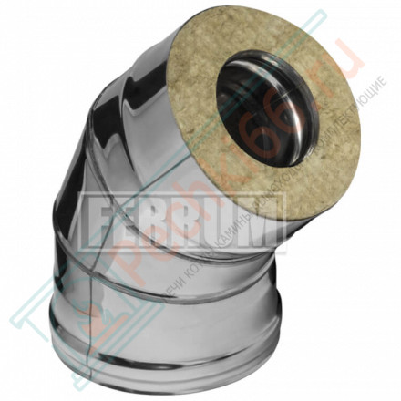 Сэндвич колено 45° (НЕРЖ-430/0,5-НЕРЖ-430/0,5) d-250/350 (Ferrum GS)