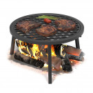 Решетка гриль чугунная Стейк Ø 450мм с подставкой (Везувий)