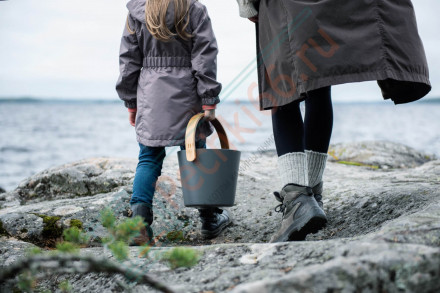 Ведро алюминиевое с бамбуковой ручкой Rento, серое (Tammer-Tukku)