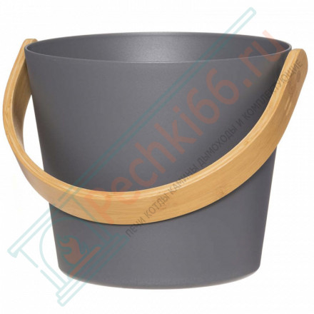 Ведро алюминиевое с бамбуковой ручкой Rento, серое (Tammer-Tukku)