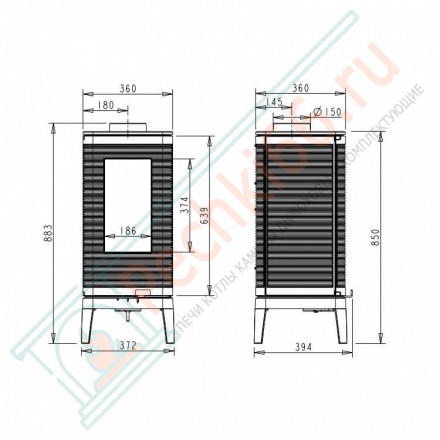 Печь-камин IWAKI (INVICTA)