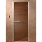 Дверь стеклянная для бани, бронза прозрачная, 2100х900 (DoorWood) Дверь стеклянная для бани, бронза прозрачная, 2100х900 (DoorWood)