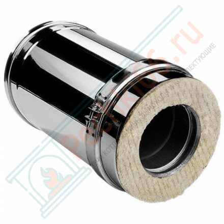 Сэндвич труба V50R с изол L=250 (AISI-310S/0,8-ОЦИНК-RAL/0,5) d-160/260 (Вулкан-Cerablanket)