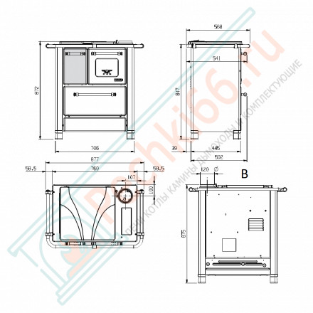 Отопительная печь Romantica 4,5 (La Nordica) до 172 м3