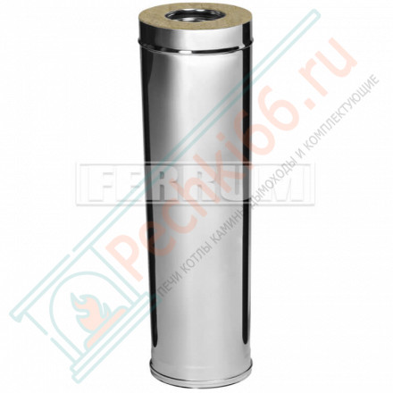 Сэндвич труба для дымохода L=1м (НЕРЖ-430/0,5-НЕРЖ-430/0,5) d-250/350 (Ferrum GS)