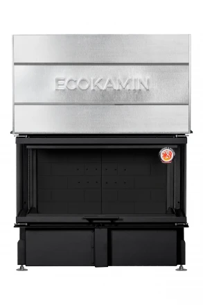 Каминная топка Дельта 1000 KB три стекла черный шамот (Экокамин)