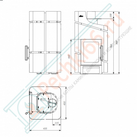 Дровяная банная печь Zorro Short (Grill’D)