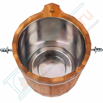 Обливное устройство 12л. с нержавеющей вставкой, Дуб (Woodson)