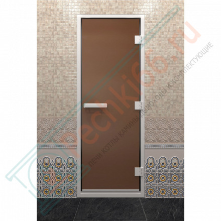 Стеклянная дверь DoorWood Хамам Бронза матовая 210х80 (по коробке)
