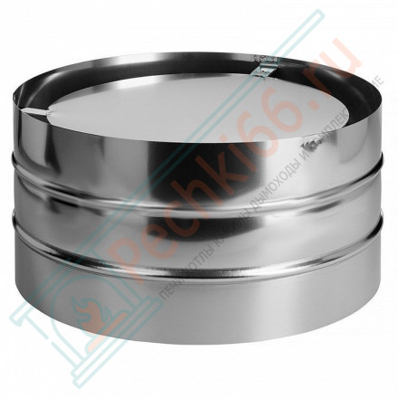 Зонт с ветрозащитой без изол (НЕРЖ-321/0,5) d-130 (Дымок-Lux)