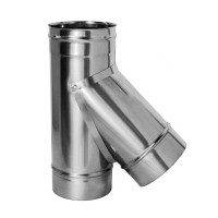 Тройник 45° без изол (НЕРЖ-321/0,8) d-250 (Дымок-Lux) Тройник 45° без изол (НЕРЖ-321/0,8) d-250 (Дымок-Lux)