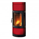 Печь-камин Fortuna Panorama, цвет бордовый (La Nordica) Печь-камин Fortuna Panorama, цвет бордовый (La Nordica)