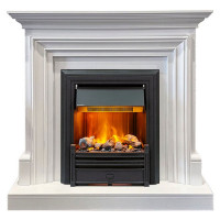 Электрический Каминокомплект Bradford - Белый с очагом Brookline Black