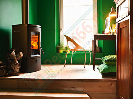 Печь-камин Nogal Bordeaux, бордовый керамический верх (MCZ)