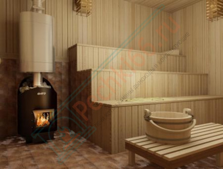 Печь для бани Aurora 180 short black (Grill’D)