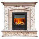 Каминокомплект Preston - Белый/Слоновая кость с патиной с очагом Brookline Black Каминокомплект Preston - Белый/Слоновая кость с патиной с очагом Brookline Black
