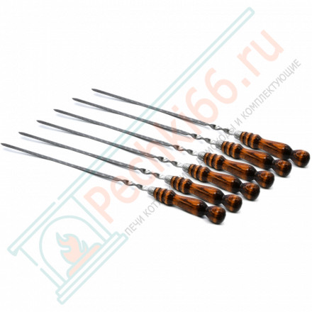 Набор шампуров L=40 см, с деревянной ручкой, 10 шт