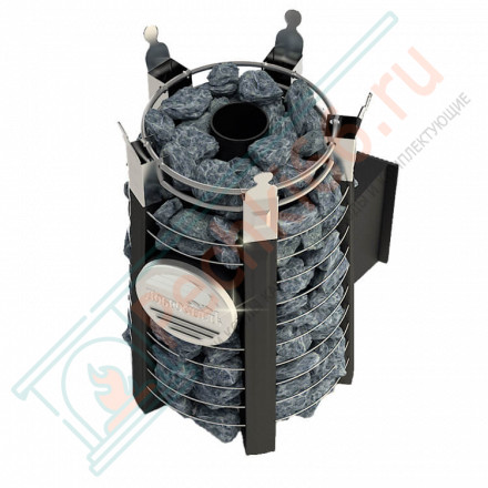 Банная печь Фредерика СТОУН стронг с панорамным стеклом (Добросталь)