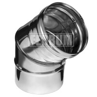 Колено 45° (Aisi-304/0,8) d-150 (Ferrum Austenite HF)