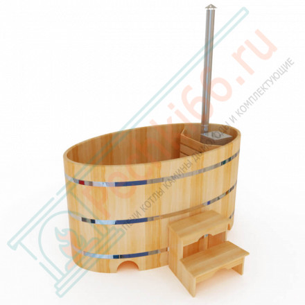 Японская баня Фурако овальная с внутренней печкой 120х200х120 (НКЗ)
