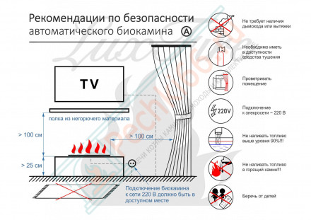 Биокамин автоматический 1000 RC INOX (Good Fire)