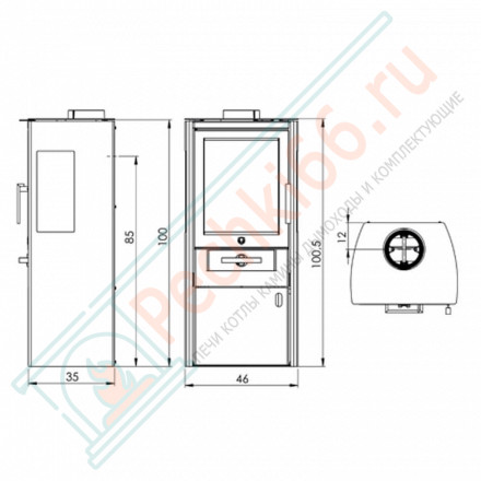 Печь-камин Bogo (Varde)