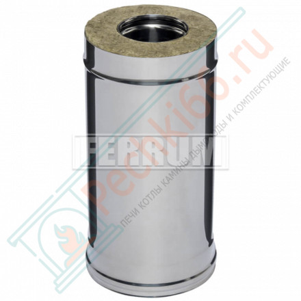 Сэндвич труба для дымохода L=0,5м (НЕРЖ-430/0,5-ОЦИНК/0,5) d-120/200 (Ferrum GS-Z)