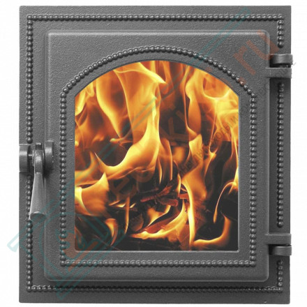 Дверца каминная чугунная 270, антрацит (Везувий)