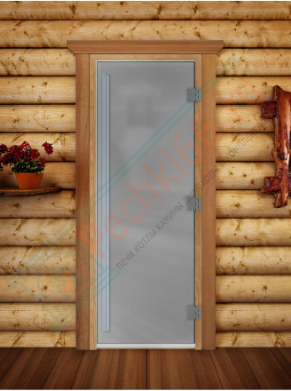 Дверь для бани и сауны Престиж сатин, 1900х700 по коробке (DoorWood)