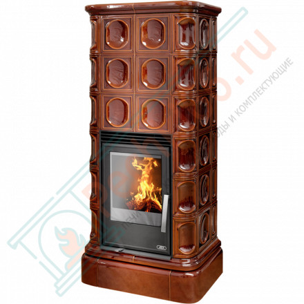 Кафельная печь Kaledonie KI, керамический цоколь, 2-цвета (ABX)