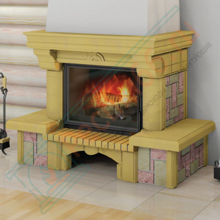 Облицовка Ноктюрн (рустик) 800, желтый, желто-серый, красно-розовый, песочно-желтый (Мета)