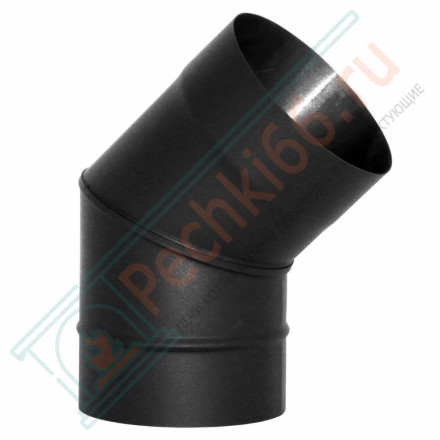 Отвод VBR 45º черный (НЕРЖ-439/0,8) d-120 (Вулкан)