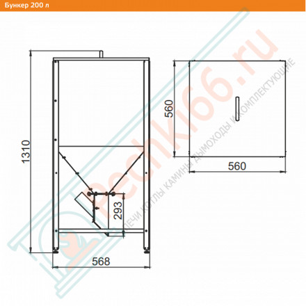 Пеллетная горелка ZOTA Fox 43 (горелка+ПУ+механизм+бункер 200 литров)
