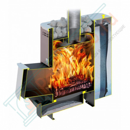 Печь для бани Тамань-10 ТБ (2017), с баком 40 л (Теплодар)