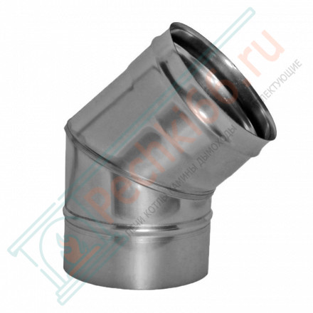 Отвод 45° без изол (НЕРЖ-321/0,8) d-250 (Дымок-Lux)