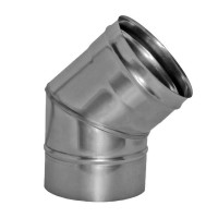 Отвод 45° без изол (НЕРЖ-321/0,8) d-300 (Дымок-Lux) Отвод 45° без изол (НЕРЖ-321/0,8) d-300 (Дымок-Lux)