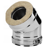 Отвод 30° V50R с изол (AISI-321/0,8-AISI-304/0,5) d-200/300 (Вулкан-Cerablanket)