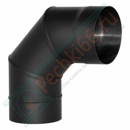 Отвод VBR 90º черный (НЕРЖ-439/0,8) d-120 (Вулкан)