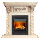 Электрокаминокомплект Luxemburg (каменный) - Сланец/Cлоновая кость с патиной с очагом Brookline Black Электрокаминокомплект Luxemburg (каменный) - Сланец/Cлоновая кость с патиной с очагом Brookline Black