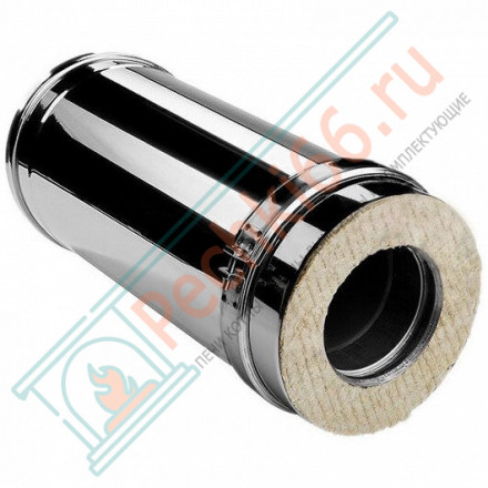 Сэндвич труба V50R с изол L=500 (AISI-321/0,8-ОЦИНК-RAL/0,5) d-150/250 (Вулкан)