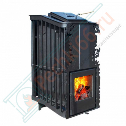Печь банная Терма Каменка укороченная топка, панорама (Варвара)