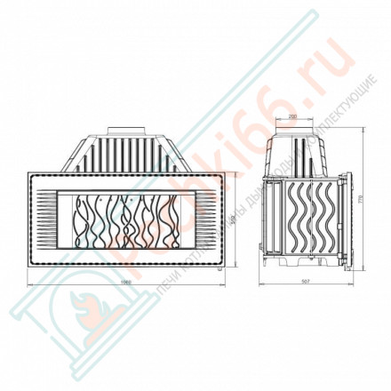 Чугунная топка INVICTA DECOR 1000 CUIR (INVICTA)